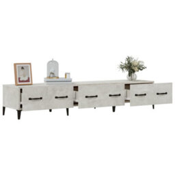 Berkfield Tv Cabinet Concrete Grey 150X34,5X30 Cm Engineered Wood - thumbnail 5