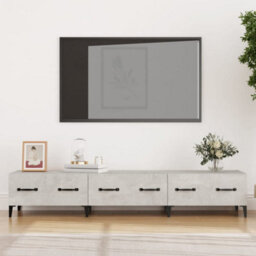 Berkfield Tv Cabinet Concrete Grey 150X34,5X30 Cm Engineered Wood - thumbnail 1