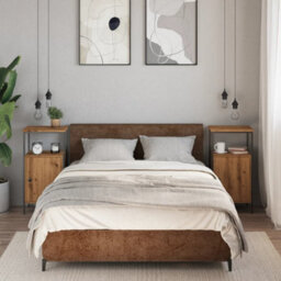 Berkfield Bedside Cabinets 2 Pcs Artisan Oak 41X31X80 Cm Engineered Wood - thumbnail 3