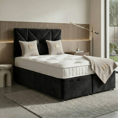 DS Living Eclipse Black Ottoman Bed - Divan Bed Frame - image 1