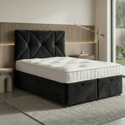 DS Living Eclipse Black Ottoman Bed - Divan Bed Frame - thumbnail 5
