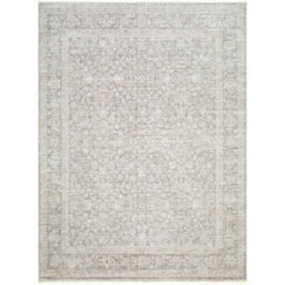 Livabliss Galey Alix Maria Elena-Vintage Ivory Brown Traditional Vintage Boho Fringe Living Dining Bedroom Rug 66 X 115 Cm Easy Care - thumbnail 2