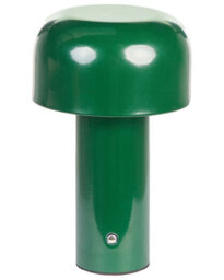Wyld And Coco Green Iron Table Lamp - Retro Glam Wireless Touch Dimmer, Usb-Powered, Indoor/outdoor - thumbnail 1