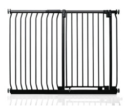 Safetots Extra Tall Elite Safety Gate, 125Cm - 134Cm, Matt Black, Extra Tall 96.8Cm In Height, Pressure Fit Stair Gate - thumbnail 1