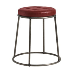 Ducat 45 - Clear Lacquered Metal Frame - Vintage Red Seat - thumbnail 1