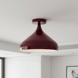 Ledsone Modern Flush Mount Ceiling Light Fitting, Island Farmhouse Industrial E27 Retro Pendant Light (Burgandy) - thumbnail 3