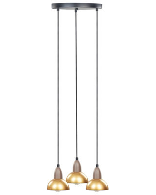 Wyld and Coco Lumina Brass 3-Light Hanging Pendant Lamp With Iron Base, Warm White, 30Cm Diameter, 110Cm Drop - image 1