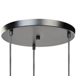 Wyld and Coco Lumina Brass 3-Light Hanging Pendant Lamp With Iron Base, Warm White, 30Cm Diameter, 110Cm Drop - thumbnail 7