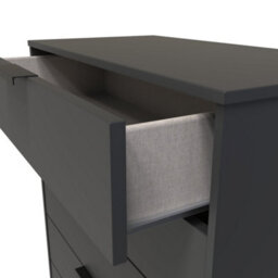 Osaka 5 Drawer Chest Of Drawers In Graphite (Ready Assembled) - thumbnail 5