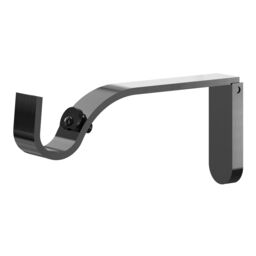 GoodHome Kimlos Gloss Black Nickel Effect Extendable Ball Single Curtain Pole Set, (L)2000mm-3300mm (Dia)19mm - thumbnail 4