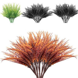 18 Packs Of Artificial Plants, Boston Fern, Artificial Flowers, Indoor And Outdoor Summer Decoration (Orange) - thumbnail 5