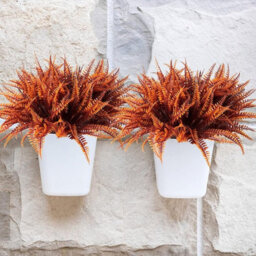 18 Packs Of Artificial Plants, Boston Fern, Artificial Flowers, Indoor And Outdoor Summer Decoration (Orange) - thumbnail 7