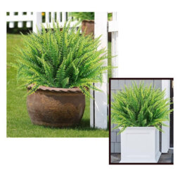 18 Packs Of Artificial Plants, Boston Fern, Artificial Flowers, Indoor And Outdoor Summer Decoration (Orange) - thumbnail 3
