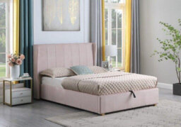 Seconique Amelia Plus 4Ft6 Double Storage Lift Bed Frame In Pink Velvet Fabric - thumbnail 3