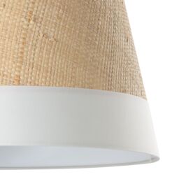 GoodHome Bellbird White & Natural Round Lamp Shade (D)38Cm - thumbnail 4