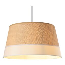 GoodHome Bellbird White & Natural Round Lamp Shade (D)38Cm - thumbnail 3