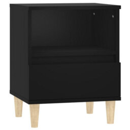 Berkfield Bedside Cabinet Black 40X35X50 Cm - thumbnail 2