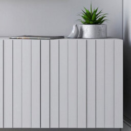 Heze Furniture Elpis Glamour Tv Cabinet Media Unit Extra Long 300 Cm Wall Mounted - White Matt - thumbnail 4