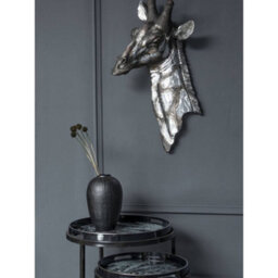 Buttercup Farm Dappled Giraffe Head Wall Plaque - Resin - L40 X W76 X H23 Cm - Silver/black - thumbnail 3