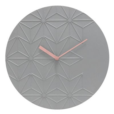 Acctim Chloe Wall Clock Quartz Geometric Resin Face Open Dial Grey 30Cm - image 1