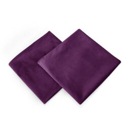Deconovo Set Of 2 Velvet Cushion Covers 40 X 40 Cm Dark Purple Soft Cushion Cover - thumbnail 2