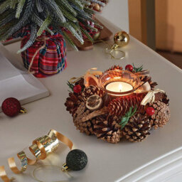 Three Kings 15Cm Winter Spice Solo Candle Holder - thumbnail 2