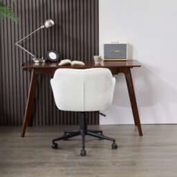 Padded Dining Chair With 180 Degree Auto Rotation, Chenille Fabric Upholstery, Metal Frame - Green - thumbnail 7