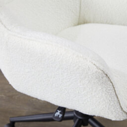 Padded Dining Chair With 180 Degree Auto Rotation, Chenille Fabric Upholstery, Metal Frame - Green - thumbnail 5