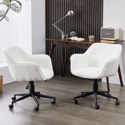 Padded Dining Chair With 180 Degree Auto Rotation, Chenille Fabric Upholstery, Metal Frame - Green - thumbnail 2