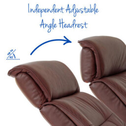 Morris Living The Newton Swivel Recliner Chair & Matching Footstool - Chestnut Leather - thumbnail 2