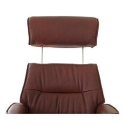 Morris Living The Newton Swivel Recliner Chair & Matching Footstool - Chestnut Leather - thumbnail 8