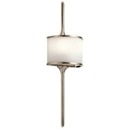 Stylish Ip44 Twin Wall Light With Glass Shade In Classic Pewter - Led G9 3.5W