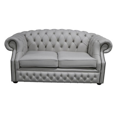 Chesterfield 2 Seater Shelly Seely Leather Sofa Bespoke In Buckingham Style - image 1