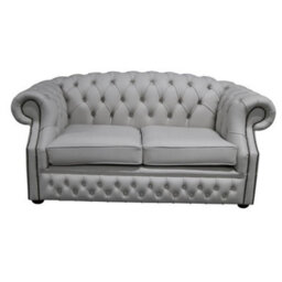 Chesterfield 2 Seater Shelly Seely Leather Sofa Bespoke In Buckingham Style - thumbnail 1