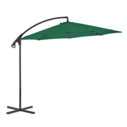 Berkfield Cantilever Umbrella With Steel Pole 300 Cm Green - thumbnail 1