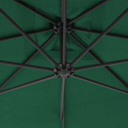 Berkfield Cantilever Umbrella With Steel Pole 300 Cm Green - thumbnail 5