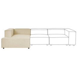 Beliani Chaise Longue Aprica Faux Linen Beige - thumbnail 5