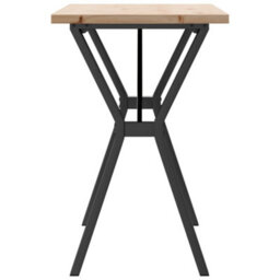 Berkfield Dining Table Y-Frame 100X50X75.5 Cm Solid Wood Pine And Steel - thumbnail 5