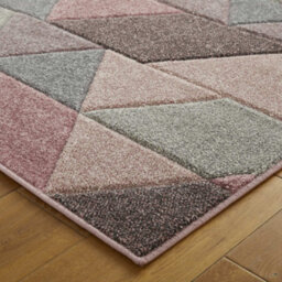 Melrose Salerno Pink Triangles Patterned Design X-Large Indoor Area Rug 200/285Cm - thumbnail 4