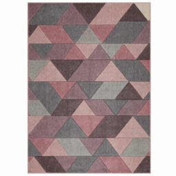 Melrose Salerno Pink Triangles Patterned Design X-Large Indoor Area Rug 200/285Cm - thumbnail 7