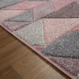 Melrose Salerno Pink Triangles Patterned Design X-Large Indoor Area Rug 200/285Cm - thumbnail 3