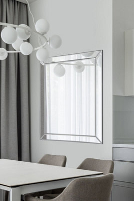 Mirroroutlet Horsley All Glass Modern Large Wall Mirror 120 X 94Cm - image 1