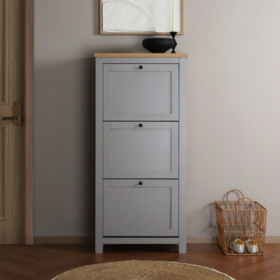 Wiltshire Shoe Cabinet - Grey - - image 1
