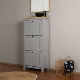 Wiltshire Shoe Cabinet - Grey - - thumbnail 2