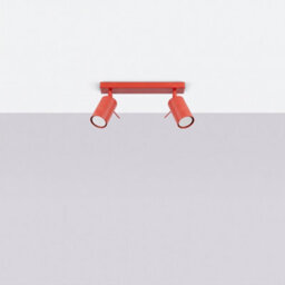 Sollux Lighting Ring Steel Red 2 Lights Modern Ceiling Lamps - thumbnail 2
