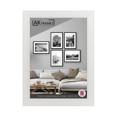 "AK Frames 11X8.5"" Classic White Modern Picture Frame - Poster Frame For Photos, Prints And Wall Art - Elegant Home Decor" - image 1