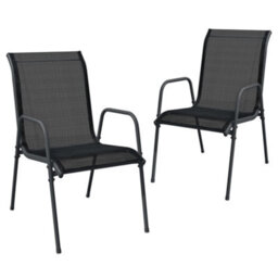 Berkfield 3 Piece Garden Dining Set Black Steel - thumbnail 3