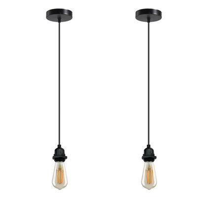 Modern Black Ip65 Waterproof E27 Lamp Holder Indoor/outdoor Ceiling Pendant For Backyards & Porches - image 1