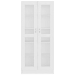 Vidaxl Vitrine Cabinet White 82.5X30.5X185.5 Cm Engineered Wood Vitrine Cabinets - thumbnail 6