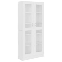 Vidaxl Vitrine Cabinet White 82.5X30.5X185.5 Cm Engineered Wood Vitrine Cabinets - thumbnail 2